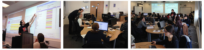 Composite image of photos taken during the workshop